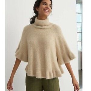 Anthropologie Turtle Neck Sleeved Poncho